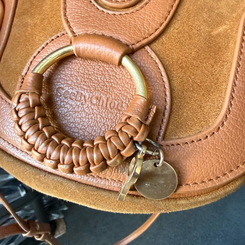 See By Chloe Small Brown Suede & Leather Crossbody Bag - Picture 12 of 13